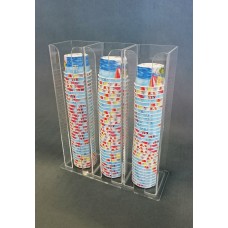 Espositore porta coppette gelato in Plexiglass 3 colonne